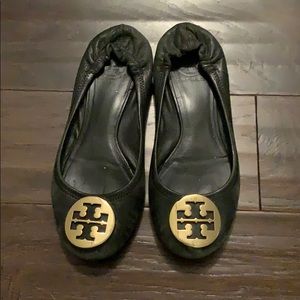 Tory Burch Black Flats